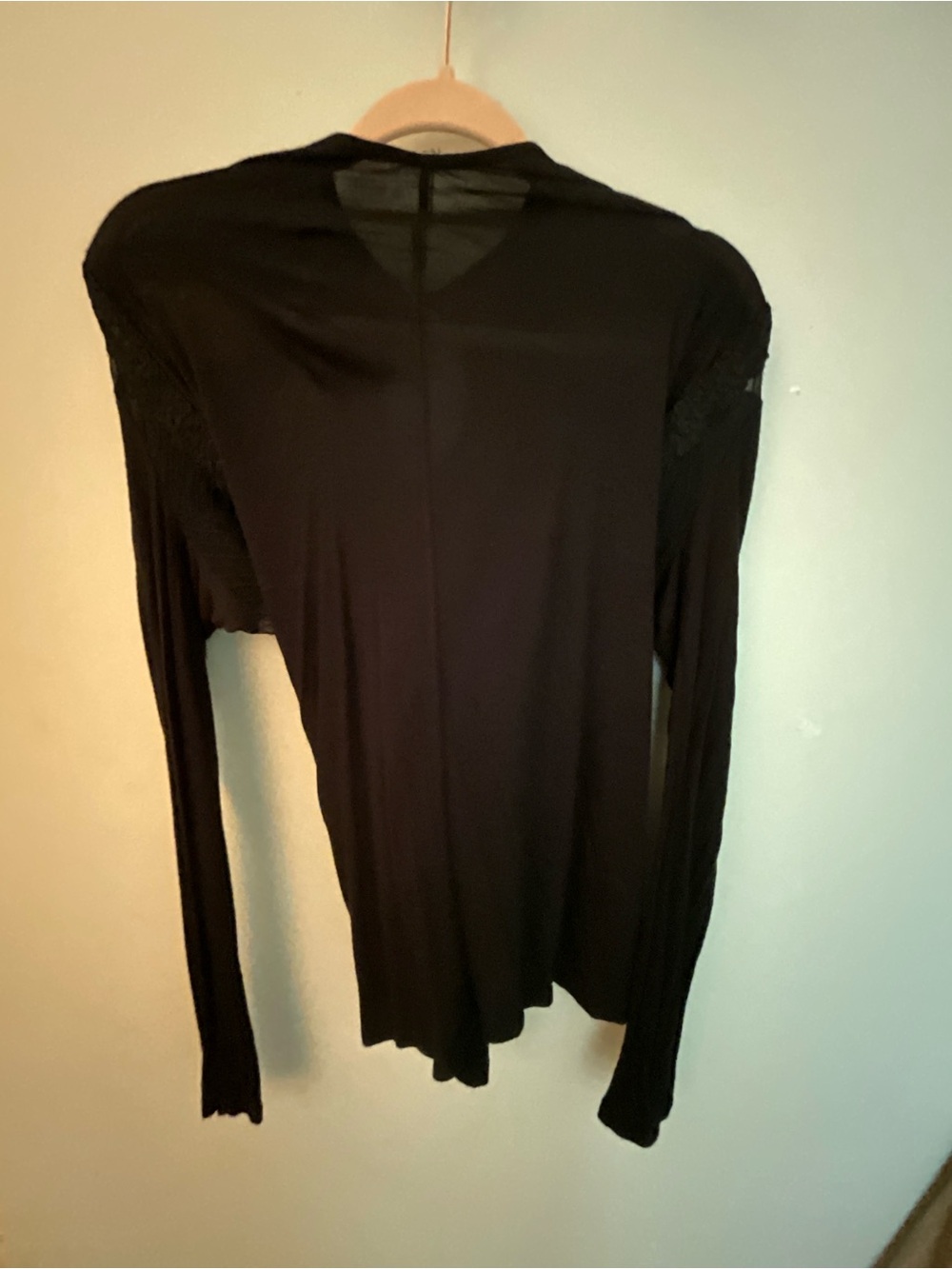 Free People Black Long Sleeve Tunic Top